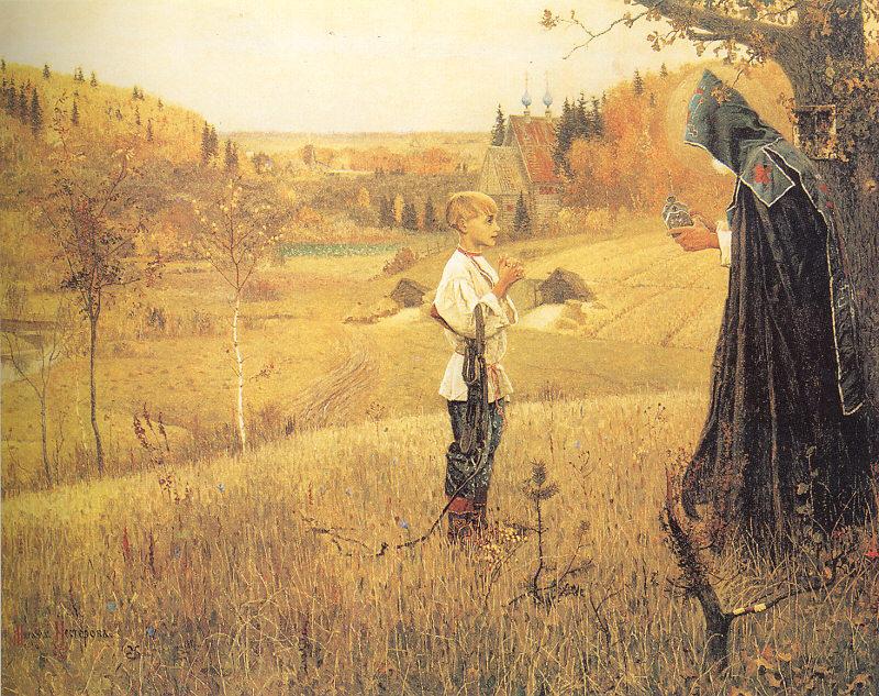 Nesterov, Mikhail The Vision to the Boy Bartholomew Germany oil painting art